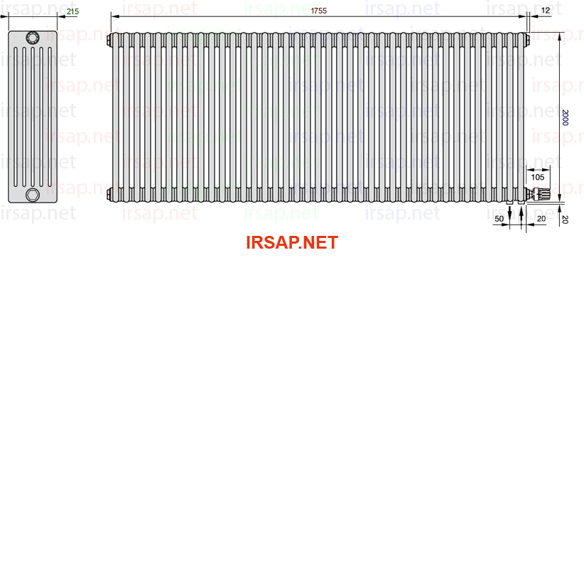 Радиатор IRSAP Tesi 62000/39 T26 CL 01
